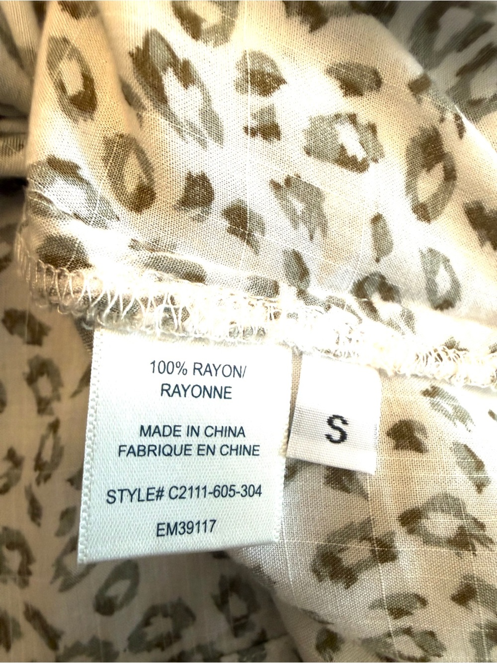Cloth & Stone (Anthropologie) Smocked Off-Shoulder Leopard Print Top - Picture 3 of 4